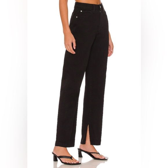 WeWoreWhat Denim - NWT WeWoreWhat mom slit straight jean in black size 26